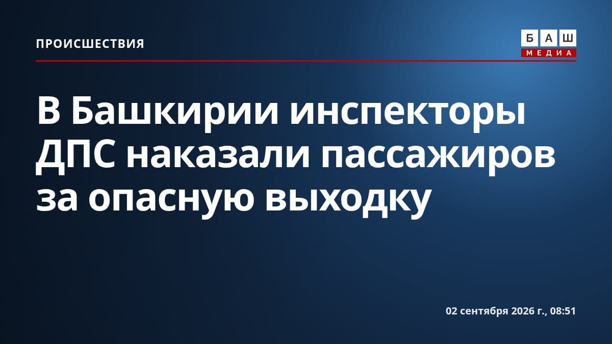 В Башкирии инспекторы ДПС наказали пассажиров за опасную выходку