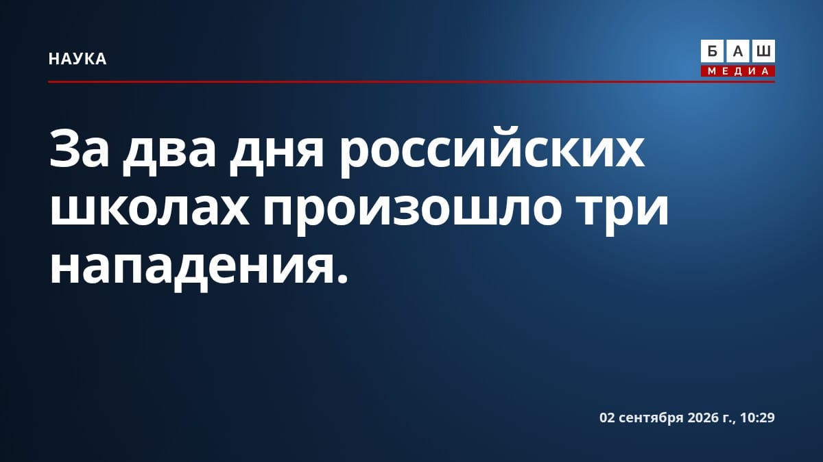За два дня российских школах произошло три нападения.