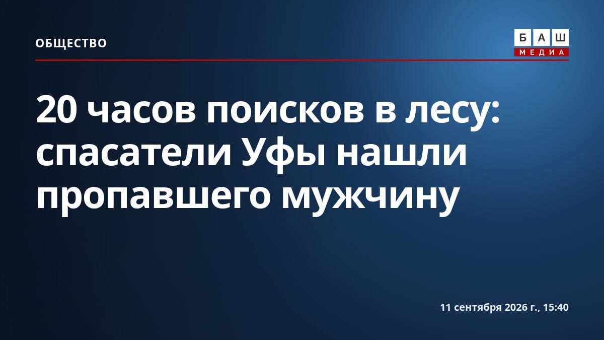 20 часов поисков в лесу: спасатели Уфы нашли пропавшего мужчину