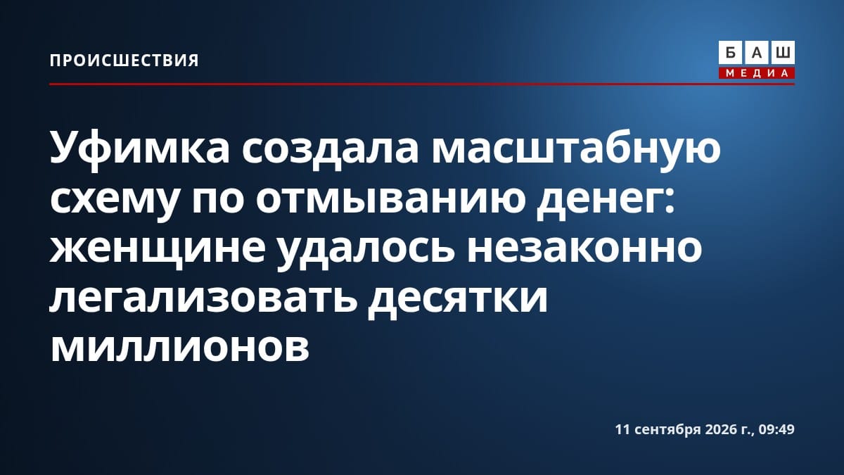 Уфимка создала масштабную схему по отмыванию денег: женщине удалось незаконно легализовать десятки миллионов