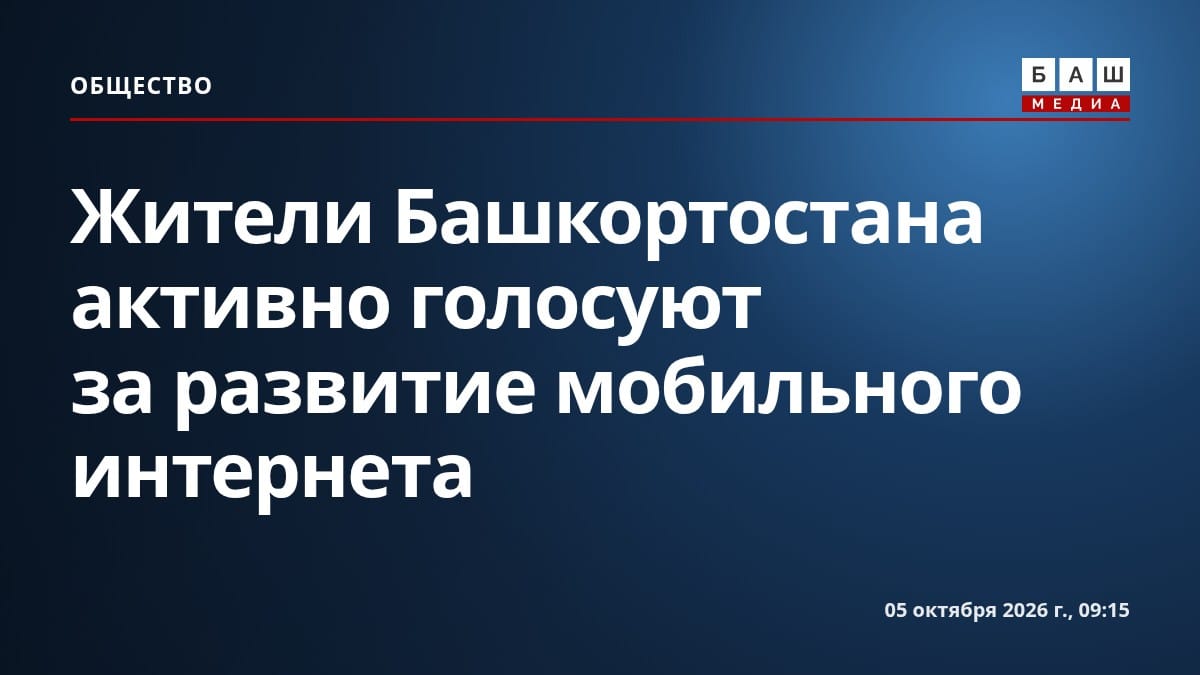 Жители Башкортостана активно голосуют за развитие мобильного интернета