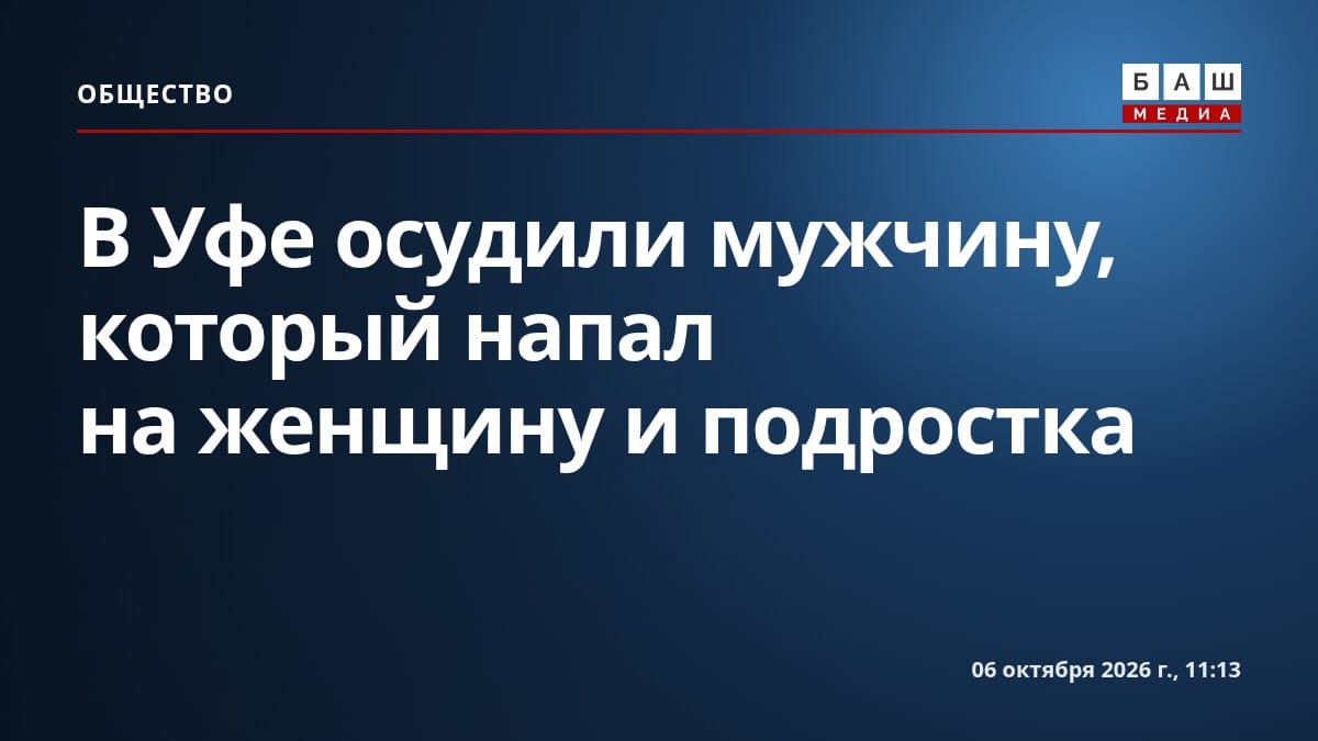 В Уфе осудили мужчину, который напал на женщину и подростка