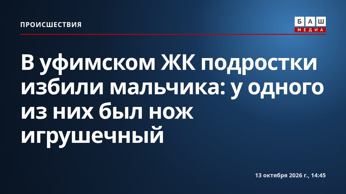 В уфимском ЖК подростки избили мальчика: у одного из них был нож игрушечный