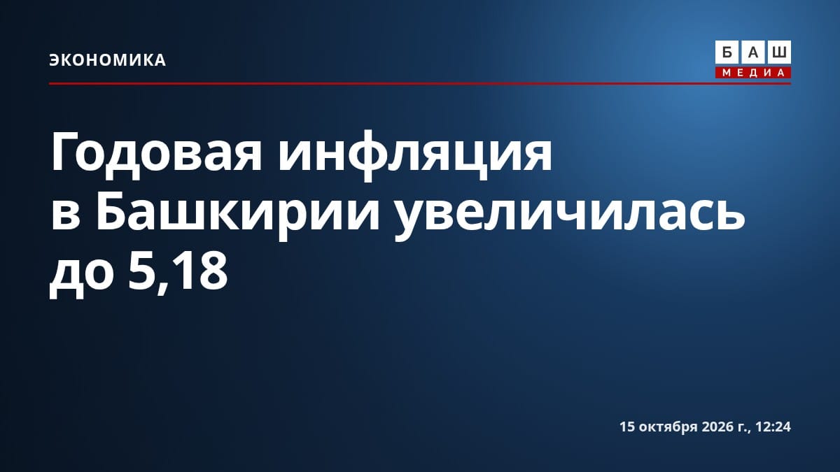 Годовая инфляция в Башкирии увеличилась до 5,18