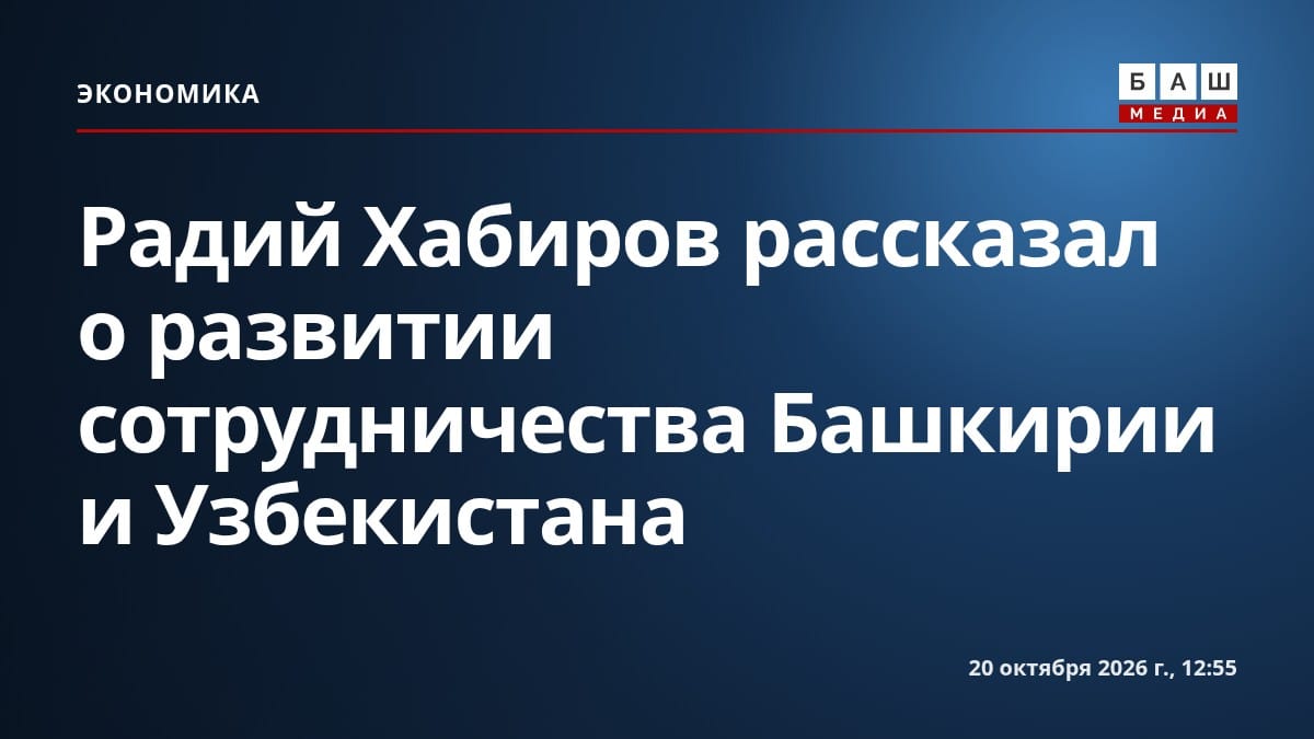 Радий Хабиров рассказал о развитии сотрудничества Башкирии и Узбекистана