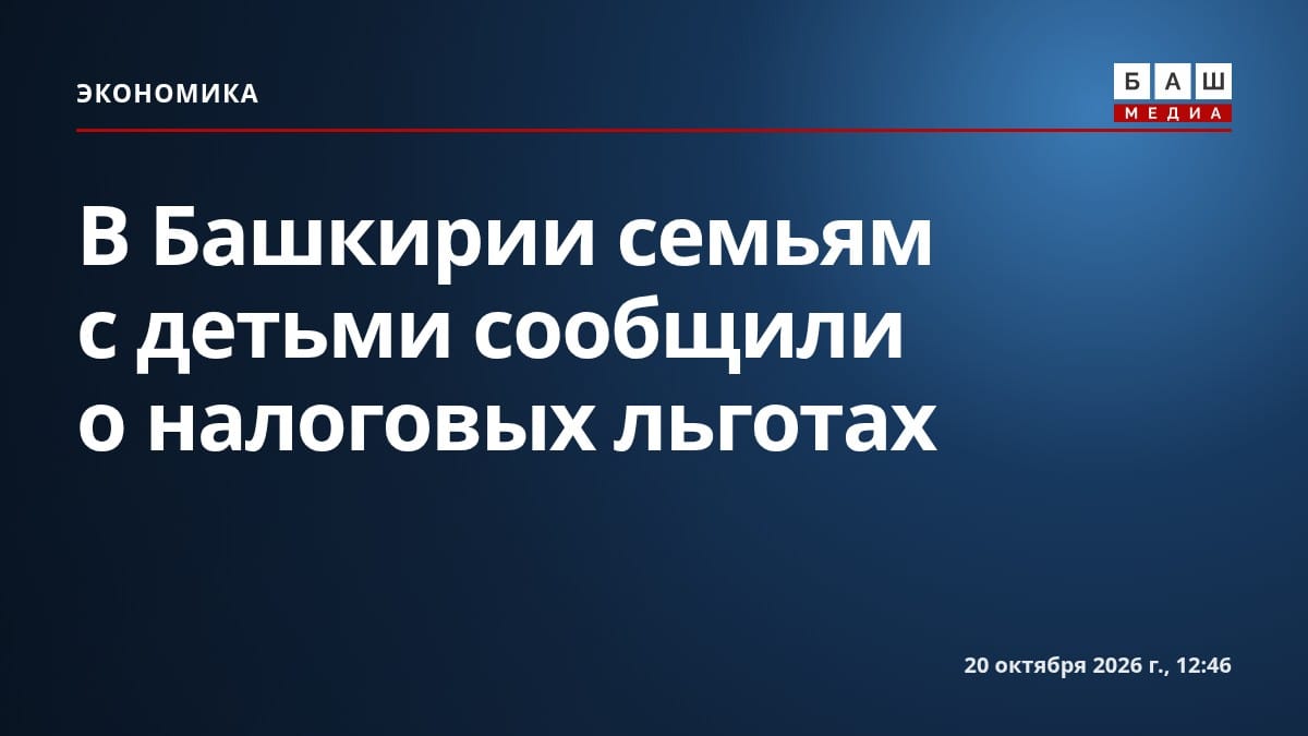 В Башкирии семьям с детьми сообщили о налоговых льготах