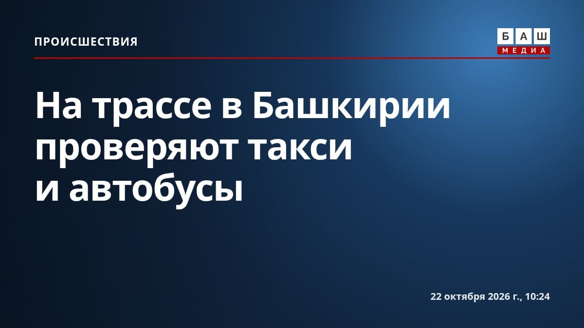 На трассе в Башкирии проверяют такси и автобусы