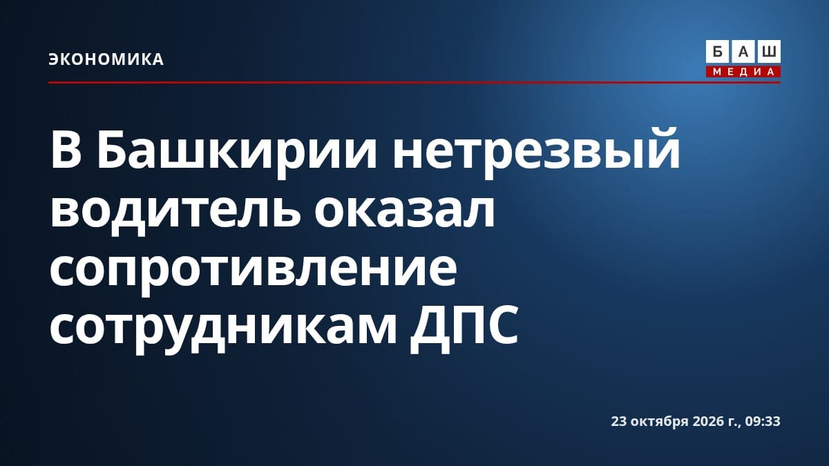 В Башкирии нетрезвый водитель оказал сопротивление сотрудникам ДПС