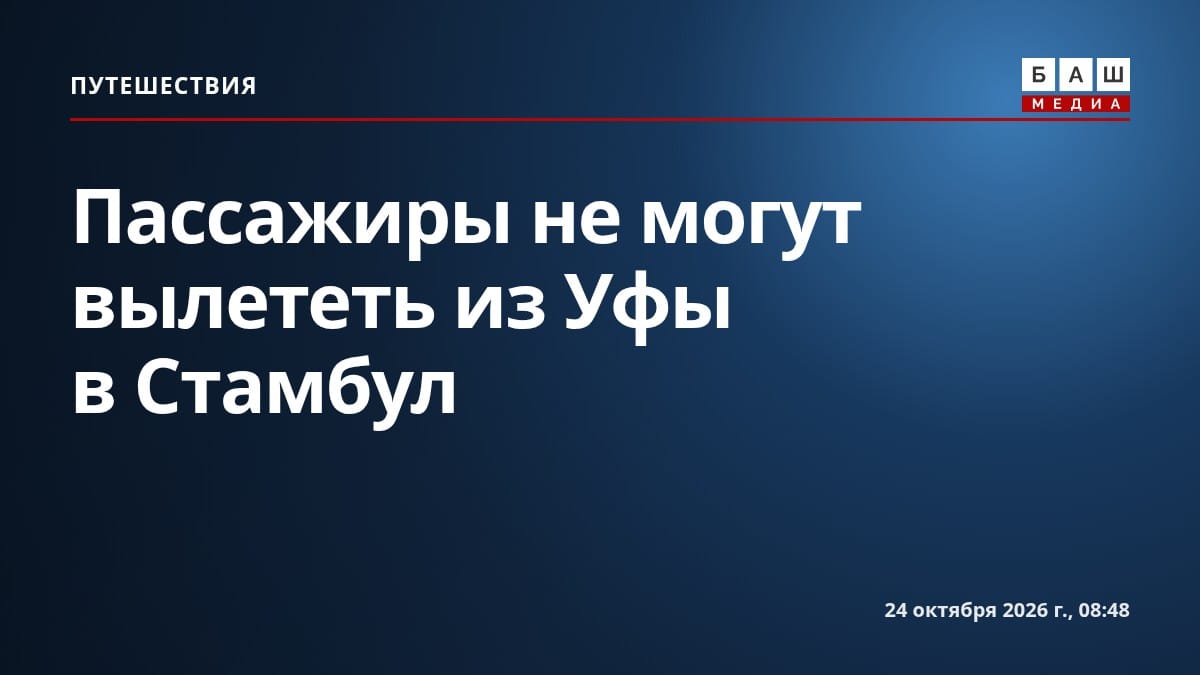 Пассажиры не могут вылететь из Уфы в Стамбул