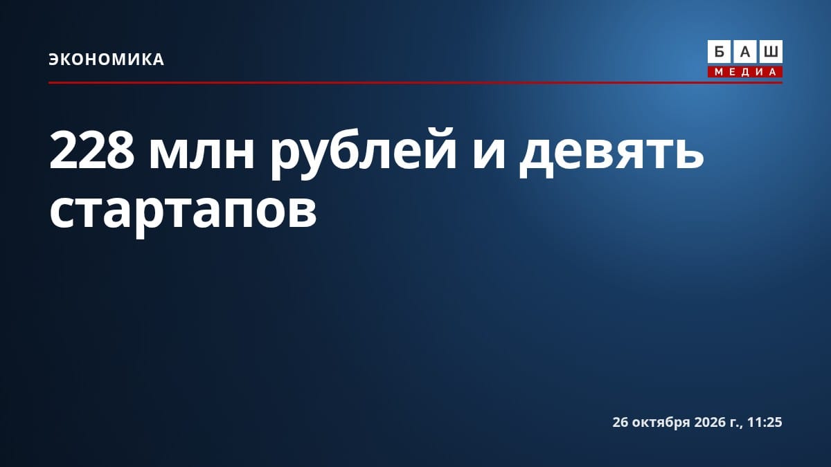 228 млн рублей и девять стартапов