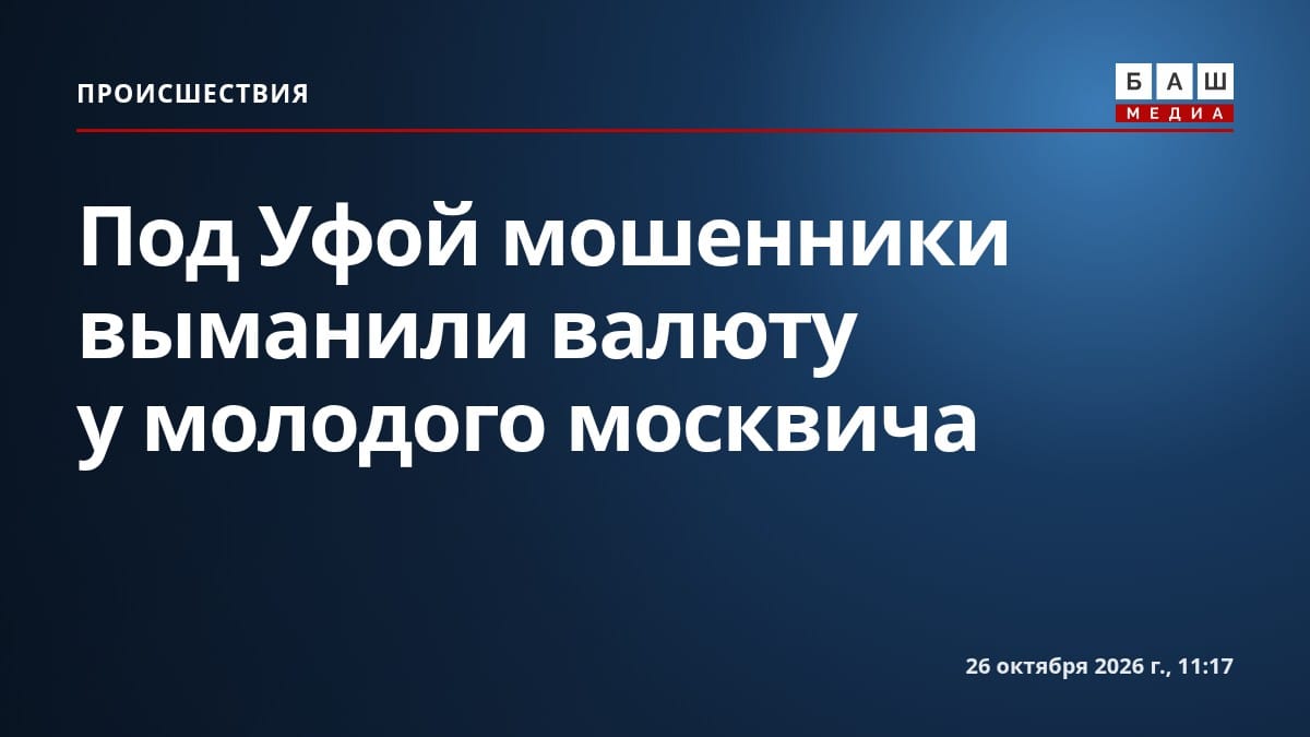 Под Уфой мошенники выманили валюту у молодого москвича