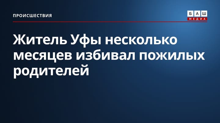 Житель Уфы несколько месяцев избивал пожилых родителей
