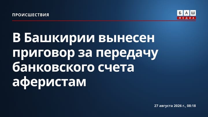 В Башкирии вынесен приговор за передачу банковского счета аферистам