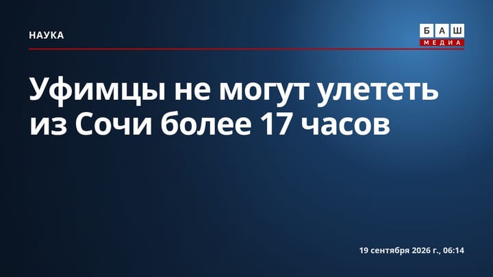 Уфимцы не могут улететь из Сочи более 17 часов