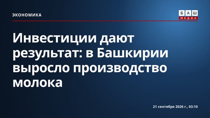 Инвестиции дают результат: в Башкирии выросло производство молока