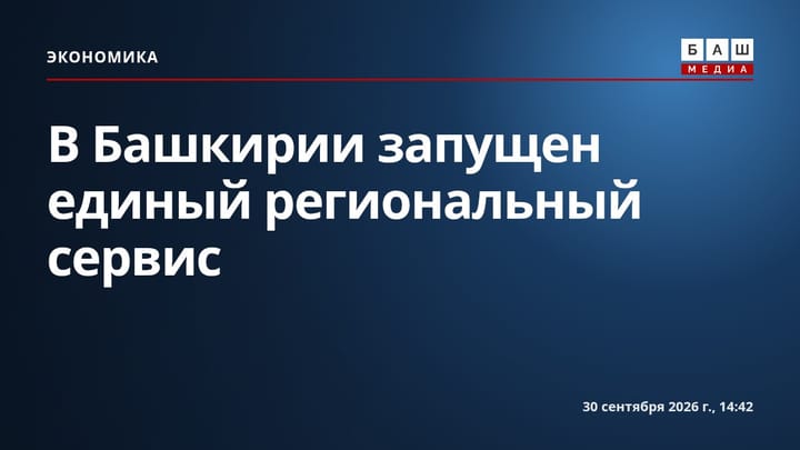 В Башкирии запущен единый региональный сервис
