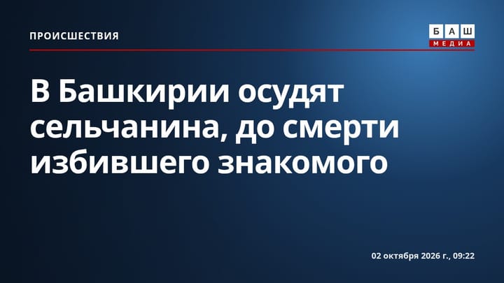 В Башкирии осудят сельчанина, до смерти избившего знакомого