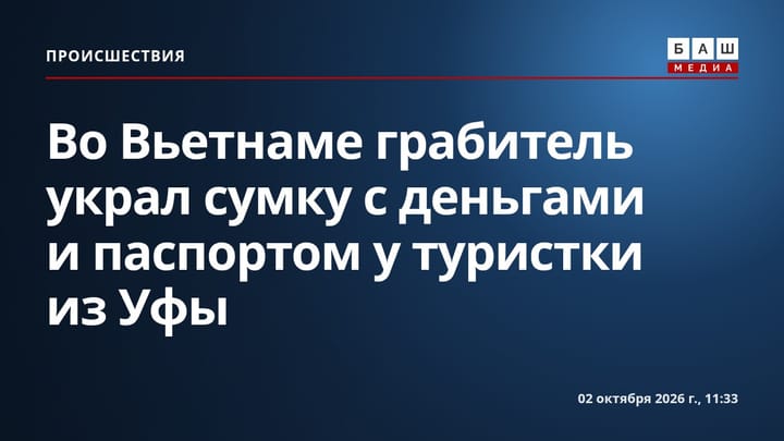Во Вьетнаме грабитель украл сумку с деньгами и паспортом у туристки из Уфы