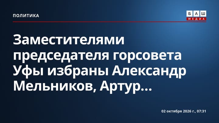 Заместителями председателя горсовета Уфы избраны Александр Мельников, Артур...