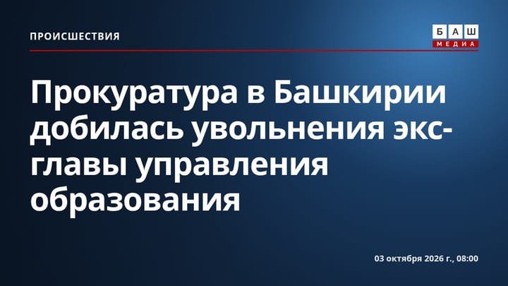 Прокуратура в Башкирии добилась увольнения экс-главы управления образования