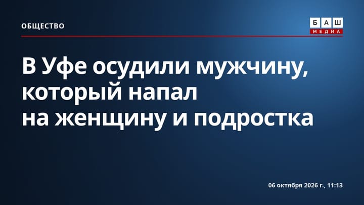 В Уфе осудили мужчину, который напал на женщину и подростка