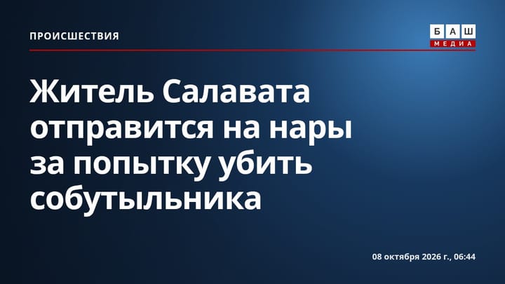 Житель Салавата отправится на нары за попытку убить собутыльника
