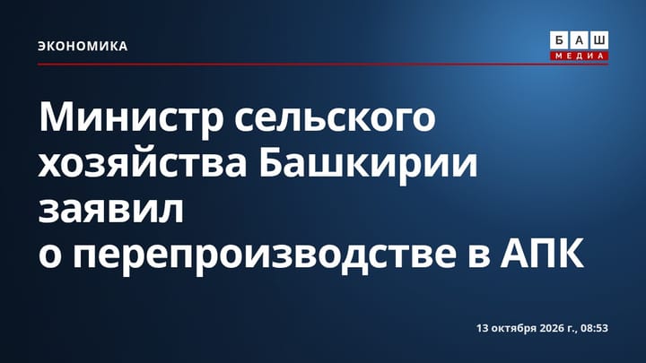 Министр сельского хозяйства Башкирии заявил о перепроизводстве в АПК