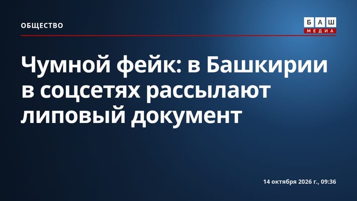 Чумной фейк: в Башкирии в соцсетях рассылают липовый документ
