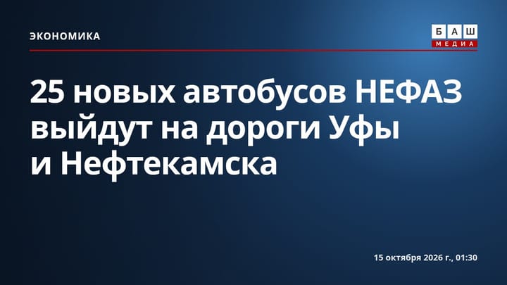 25 новых автобусов НЕФАЗ выйдут на дороги Уфы и Нефтекамска