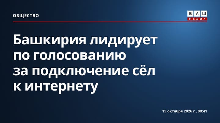 Башкирия лидирует по голосованию за подключение сёл к интернету