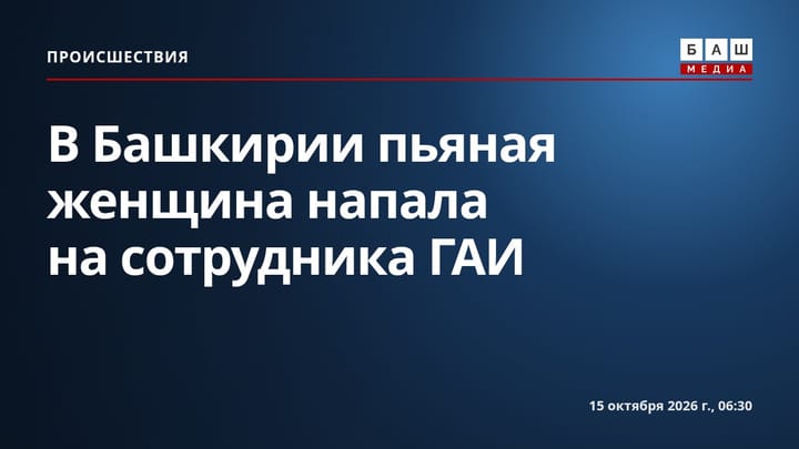В Башкирии пьяная женщина напала на сотрудника ГАИ