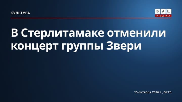 В Стерлитамаке отменили концерт группы Звери
