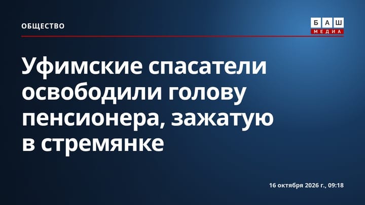 Уфимские спасатели освободили голову пенсионера, зажатую в стремянке
