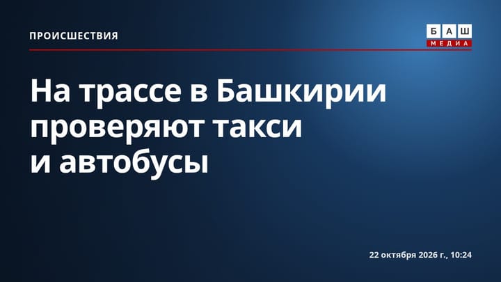 На трассе в Башкирии проверяют такси и автобусы