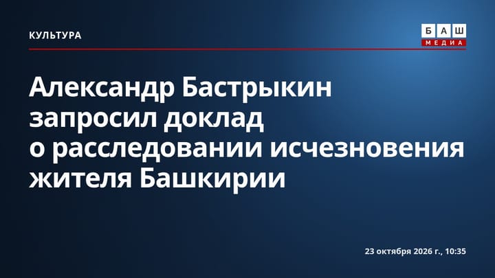 Александр Бастрыкин запросил доклад о расследовании исчезновения жителя Башкирии