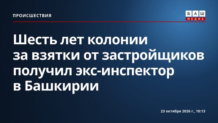 Шесть лет колонии за взятки от застройщиков получил экс-инспектор в Башкирии